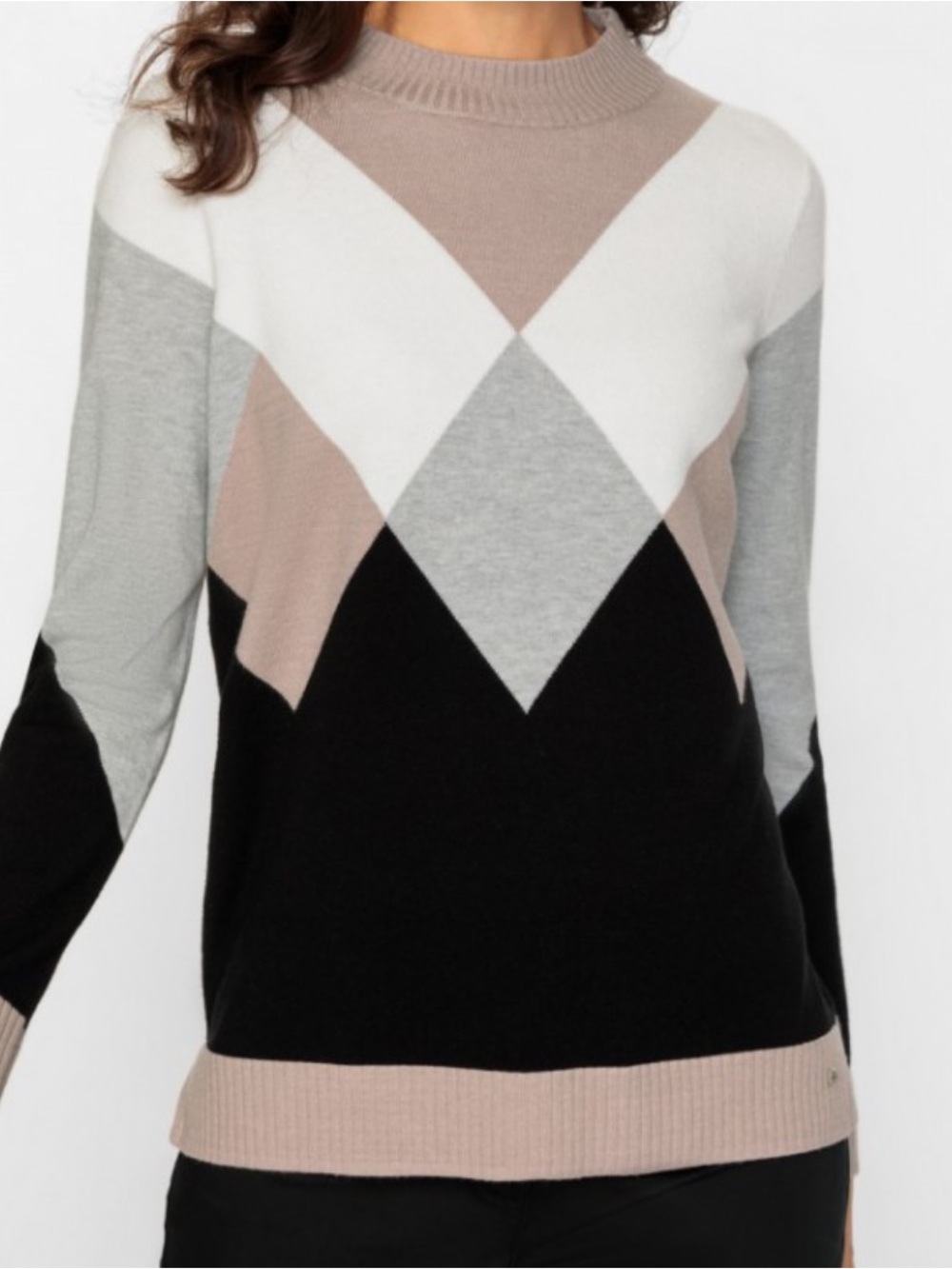 Olsen Diamond Colorblock Sweater